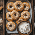 Cottage Cheese Bagels with Almond Flour on rustic tray