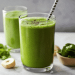 Detox Island Green Smoothie – Tropical Clean Energy in a Cup 5 Detox Island Green Smoothie on a beach
