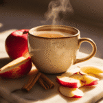 Apple Peel Tea Recipe for Weight Loss: Simple, Natural & Effective 5 apple peel tea in mug with fresh apple skins and cinnamon