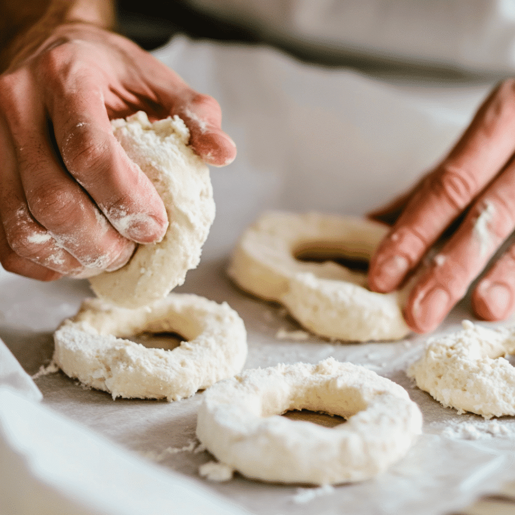 Keto Cottage Cheese Bagels: Easy Low-Carb Breakfast Recipe 7 Forming Keto Bagels from Dough