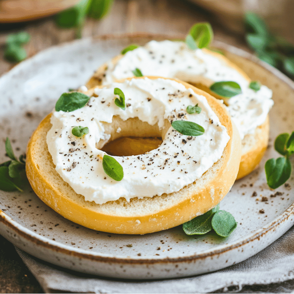 Cottage Cheese Bagel Recipe 3 Ingredients That Actually Works 8 Served cottage cheese bagel with toppings
