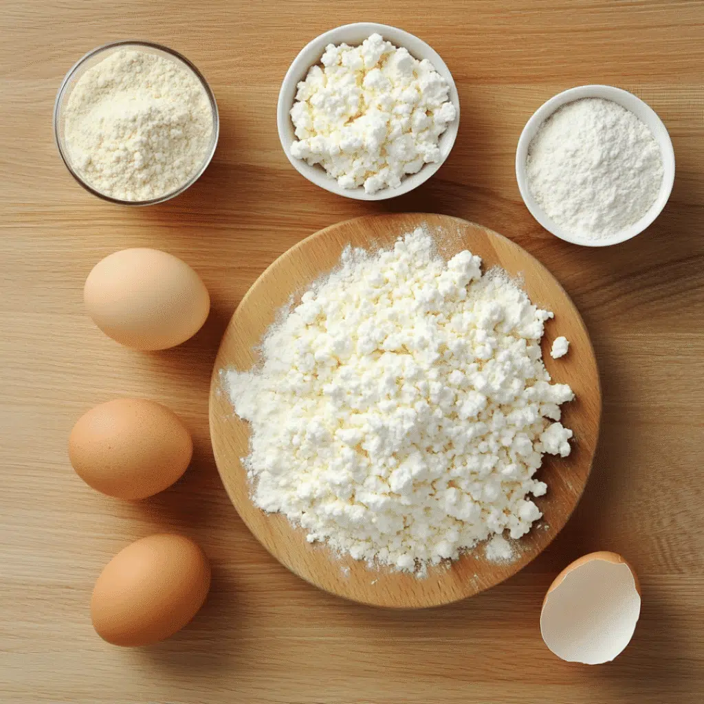 Cottage Cheese Bagels with Bread Flour – Chewy, Easy & Protein-Rich 6 Cottage cheese and bread flour ingredients for bagels