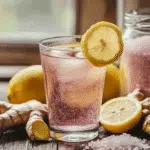 Himalayan pink salt trick recipe drink in morning light