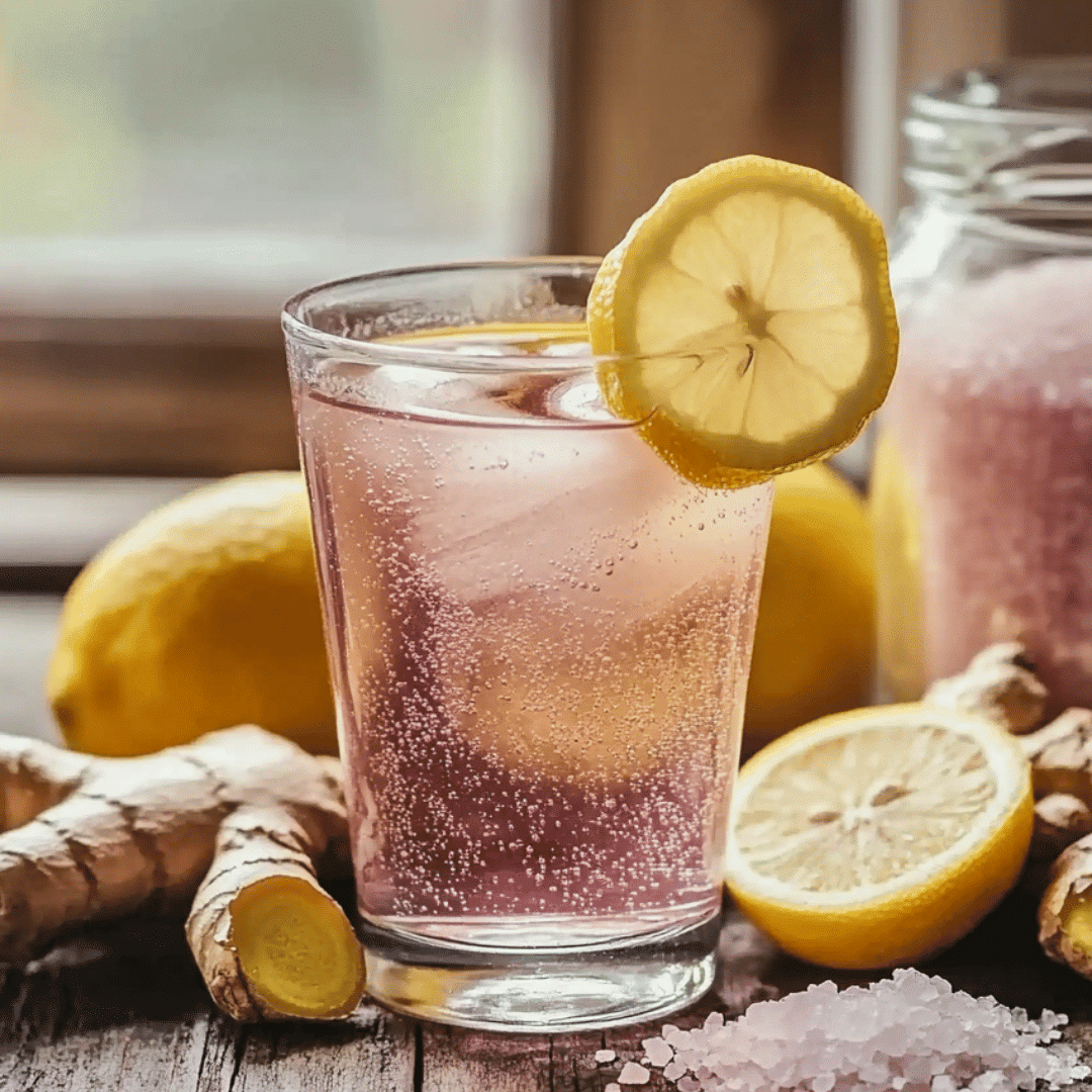Himalayan pink salt trick recipe drink in morning light