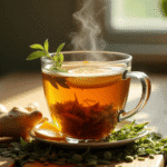 Cortisol tea for weight loss with lemon balm and ginger