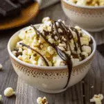 Chocolate Drizzled Popcorn Recipe That’s Quick, Crunchy, and Amazing 4 chocolate drizzled popcorn recipe in serving bowl