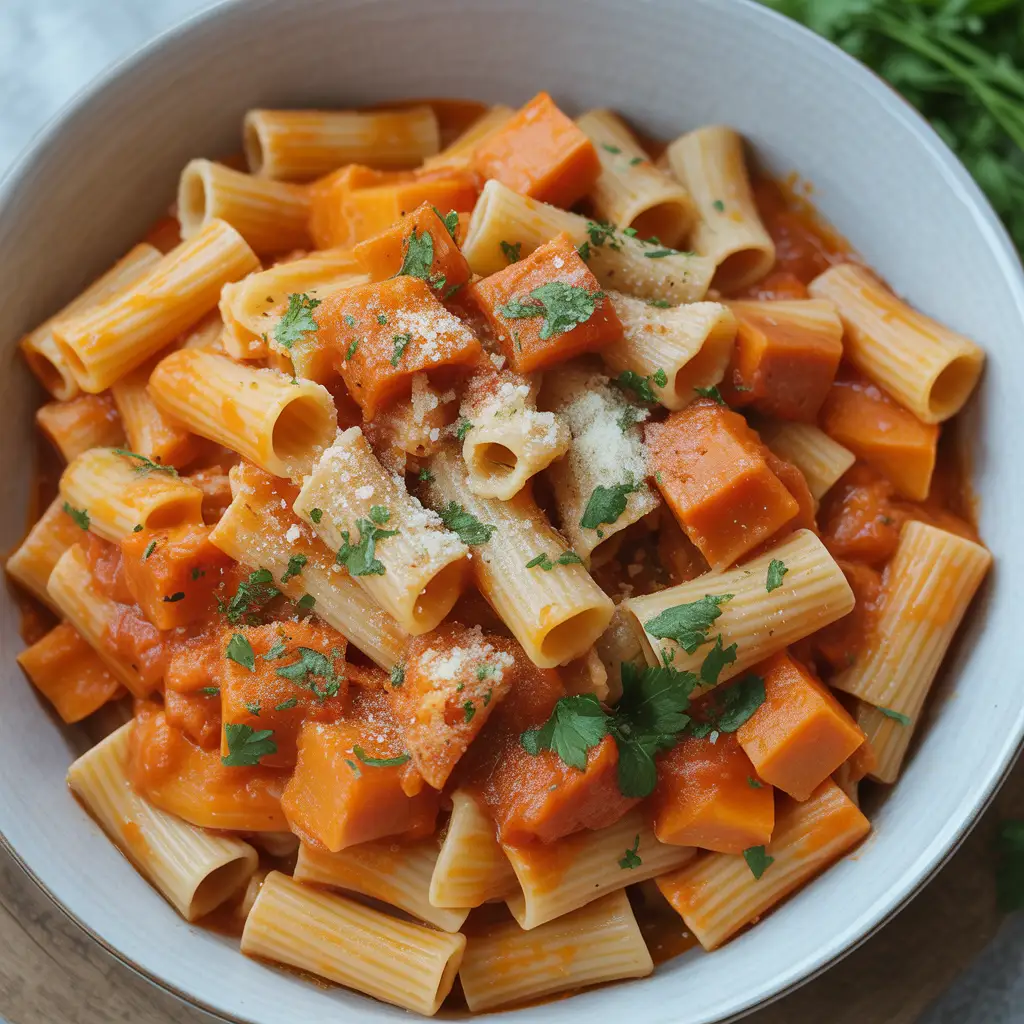 butternut squash and roasted garlic pasta