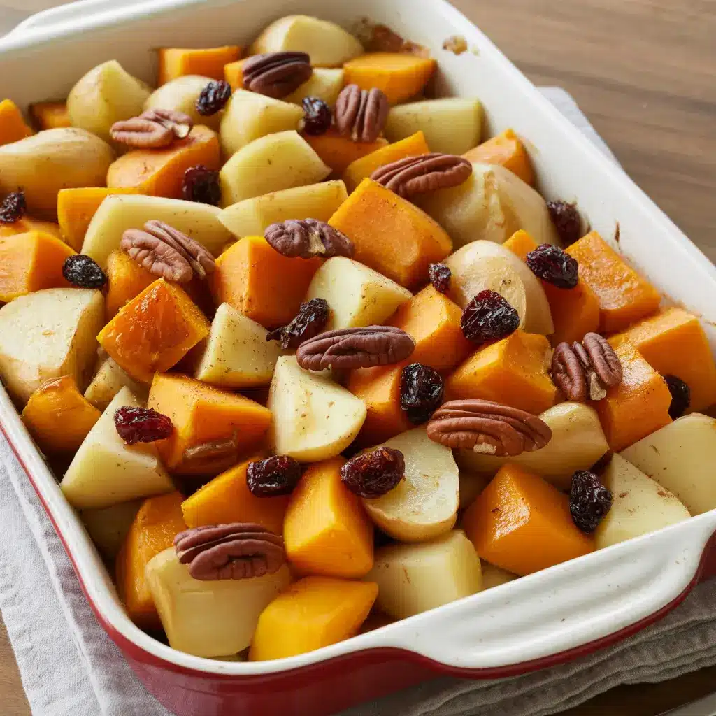 Apple & Butternut Squash Bake in baking dish