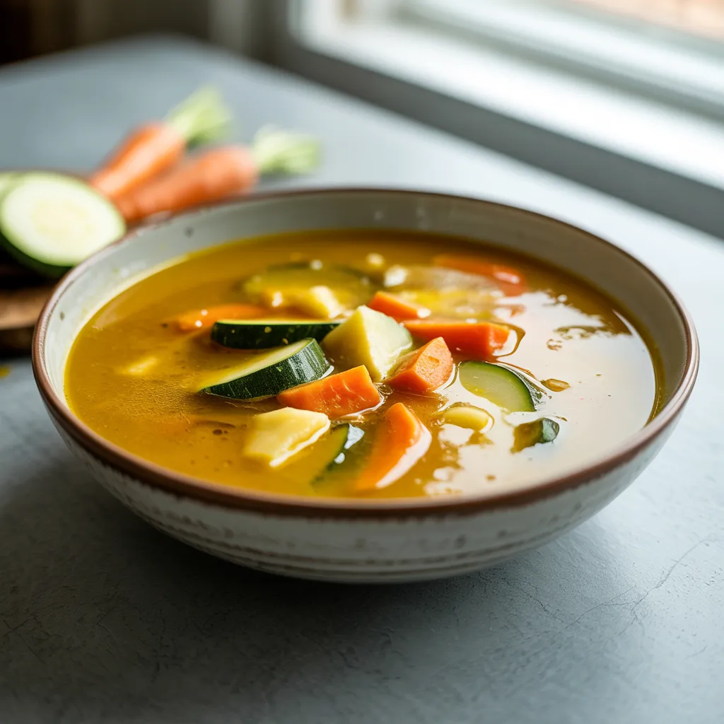 creamy carrot potato soup in bowl