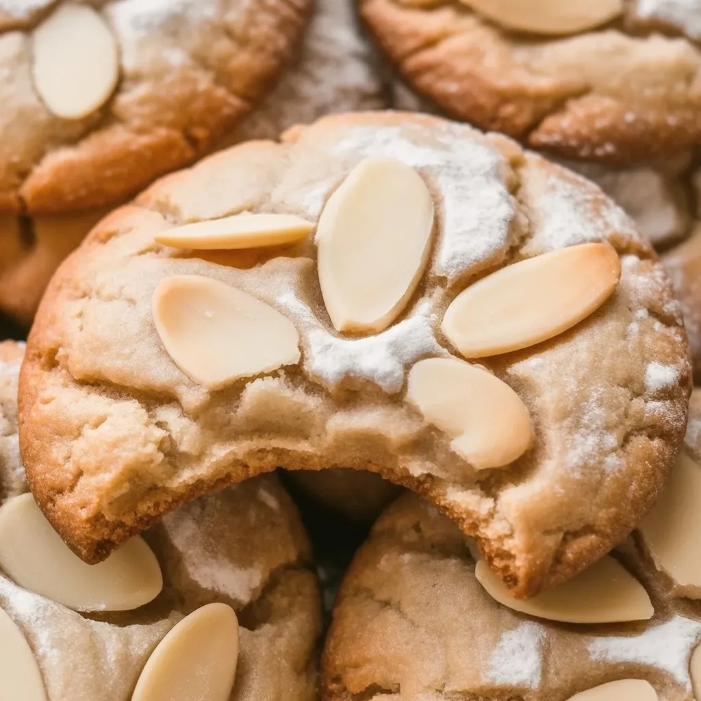 Almond Snowflake Cookies with Sugar Icing 24 Piping sugar icing onto Almond Snowflake Cookies