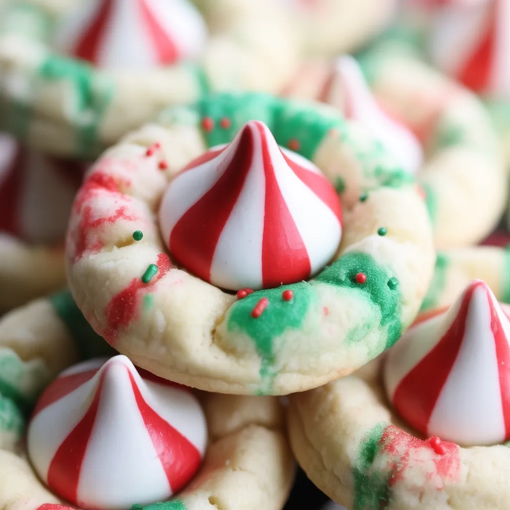 Ingredients for peppermint kiss cookies laid out on a counter