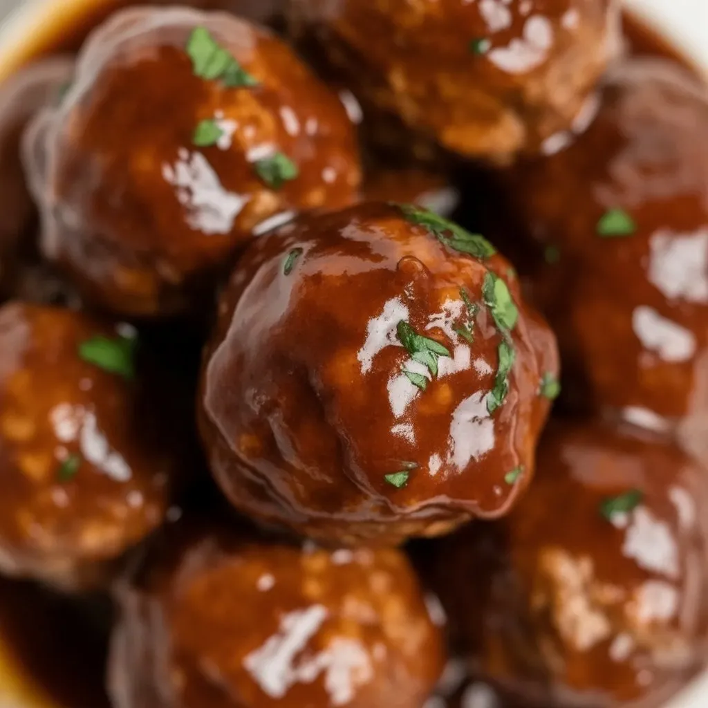 Meatballs, pineapple, and peppers in a crockpot