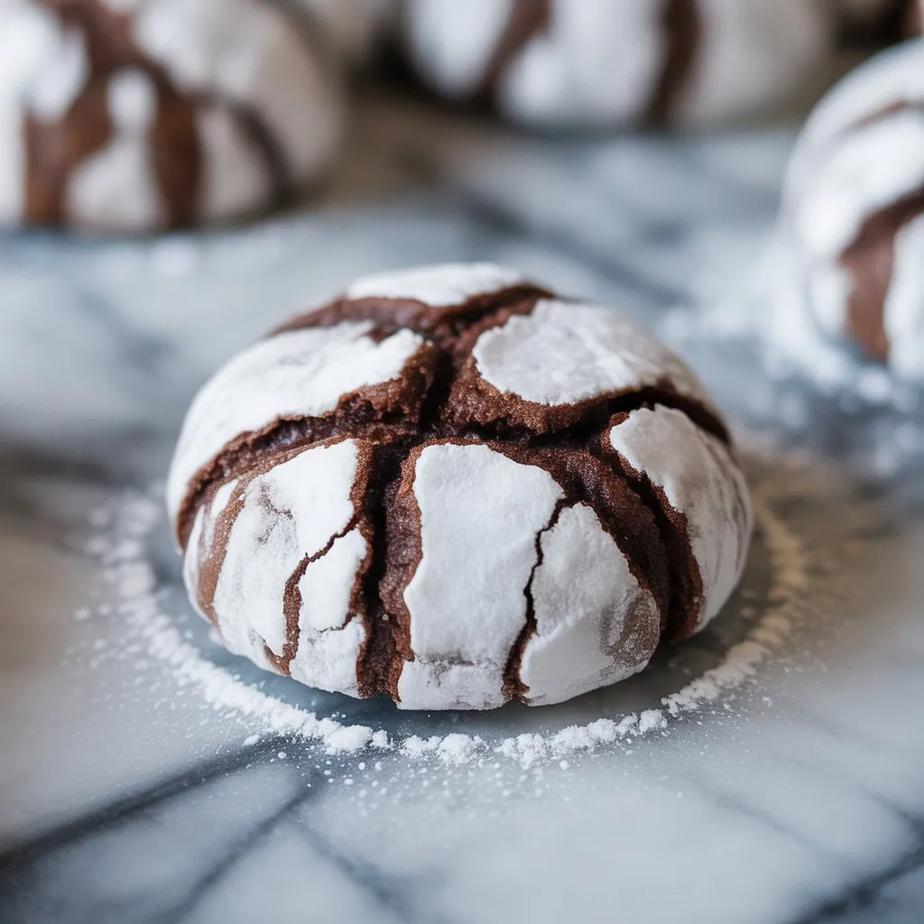 Freshly baked gingerbread crinkle cookies on cooling rack