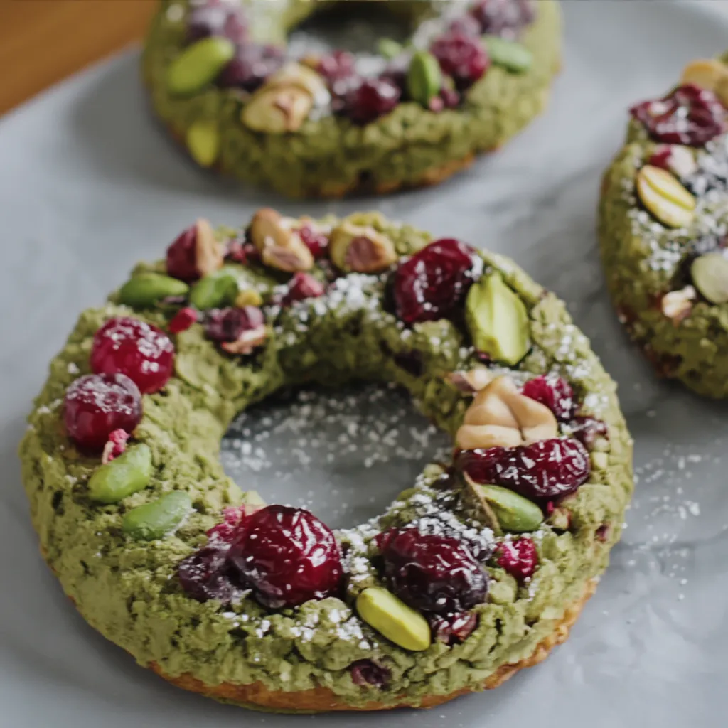 Ingredients for pistachio cranberry cookies laid out on a counter