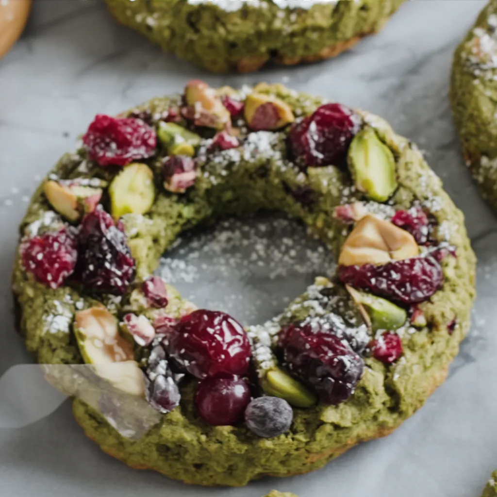 Mixing dry ingredients for pistachio cranberry cookies in a bowl
