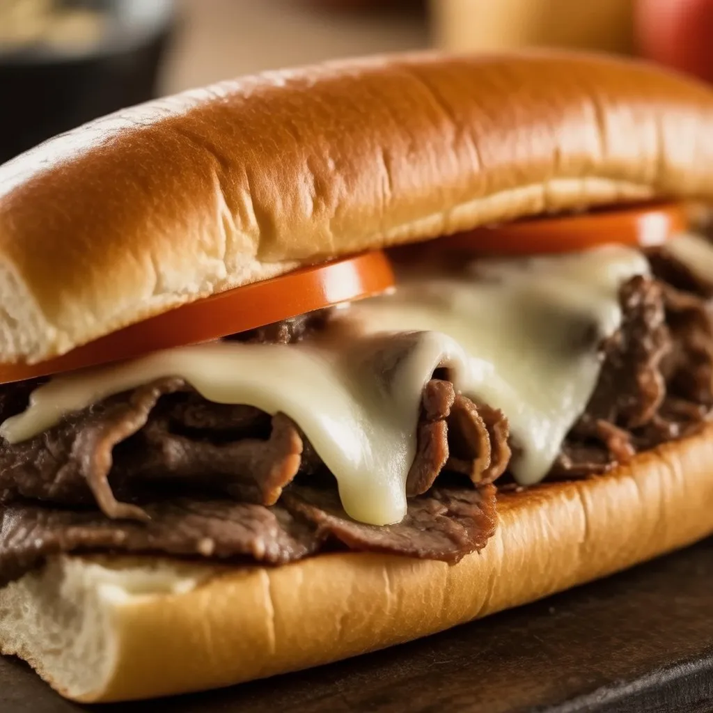 Philly Cheesesteak Ingredients Ingredients for Slow Cooker Philly Cheesesteak laid out on a counter
