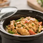 Slow Cooker Thai Peanut Chicken – Easy, Comforting, and Full of Flavor