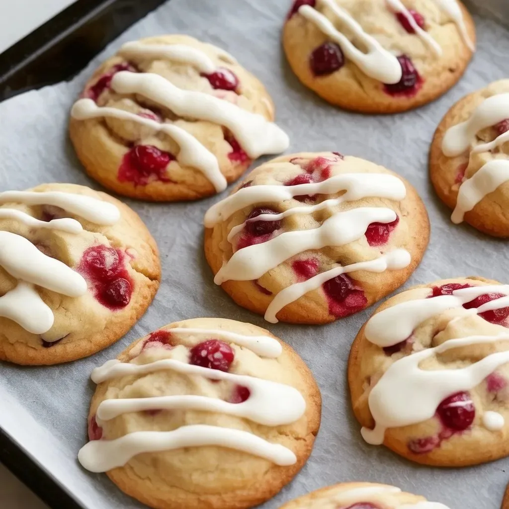 Chewy Christmas Cranberry Orange Cookies