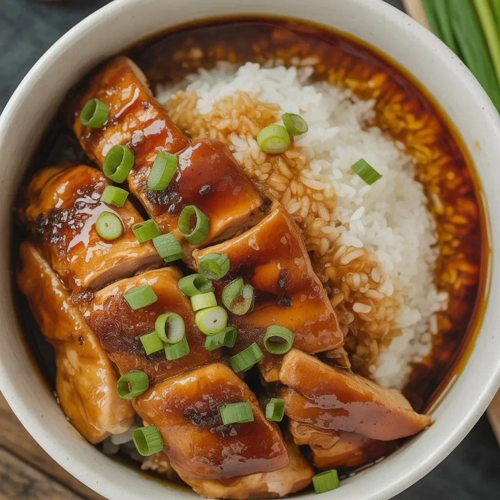 Caramelised Soy Chicken cooked with garlic and ginger