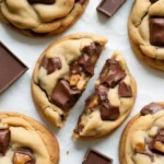 Christmas chocolate chip cookies with sprinkles on a festive plate