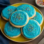 Delicious classic blue sugar cookies decorated for special occasions