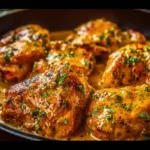 Delicious Cowboy Butter Chicken served with herbs and spices