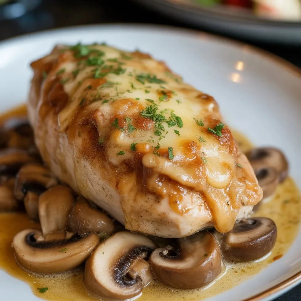 Delicious stuffed chicken breasts with savory filling on a plate