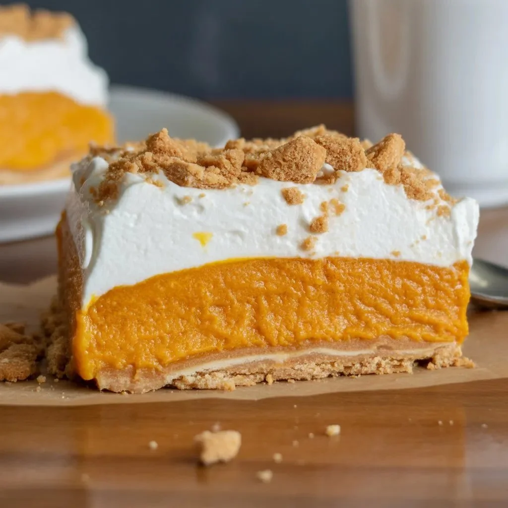 Milk Bar Pumpkin Caramel Pie topped with caramel and spices