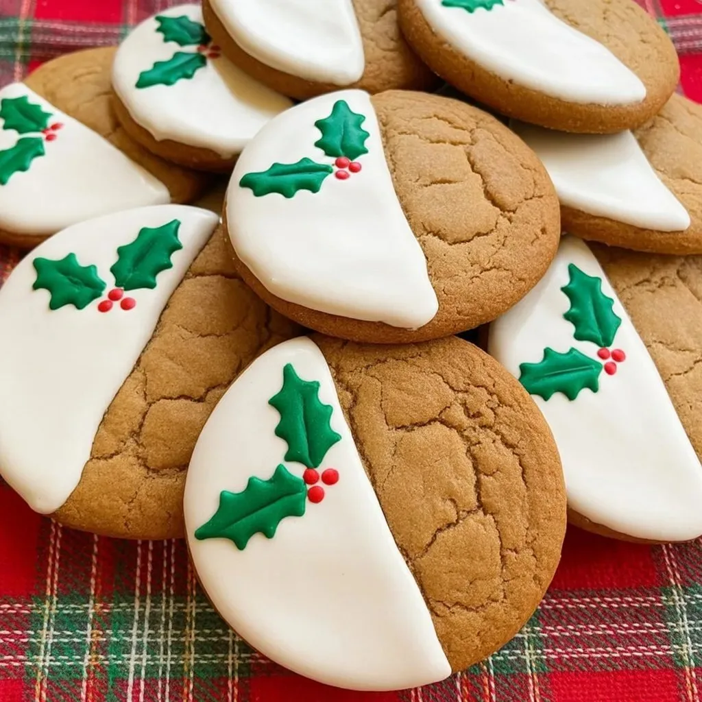 White Chocolate Dipped Ginger Cookies