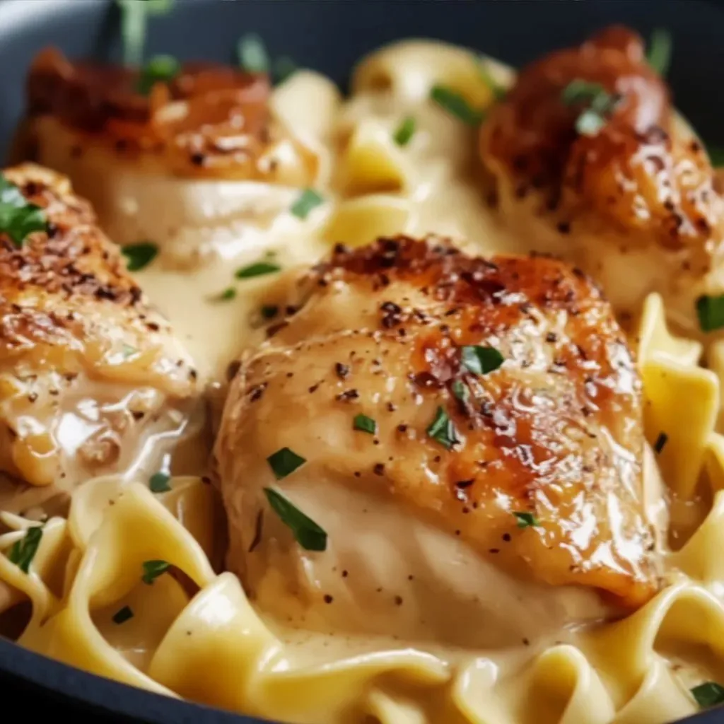 One-Pan Garlic Butter Chicken with Noodles