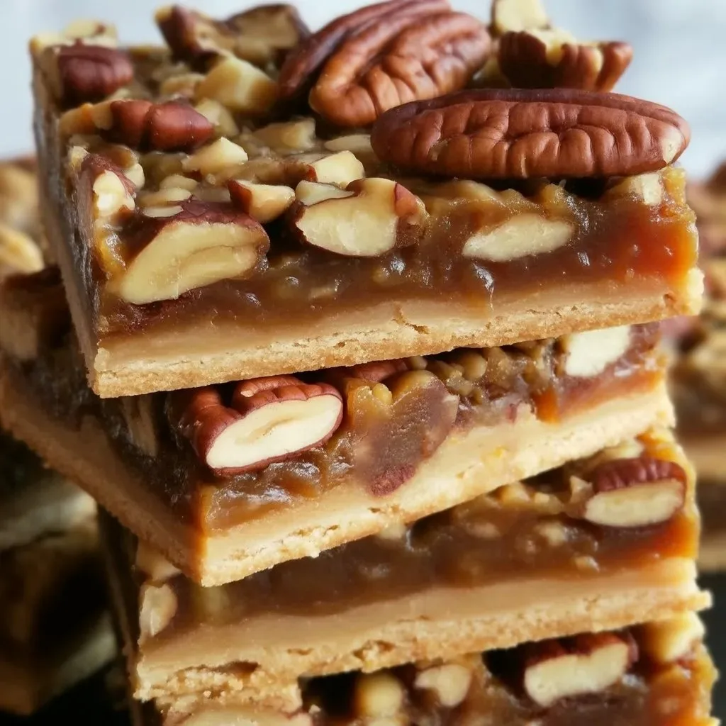 No-Bake Pecan Pie Bars with Honey