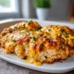 4-Ingredient Ranch Chicken Bake served on a plate, showcasing delicious flavors.