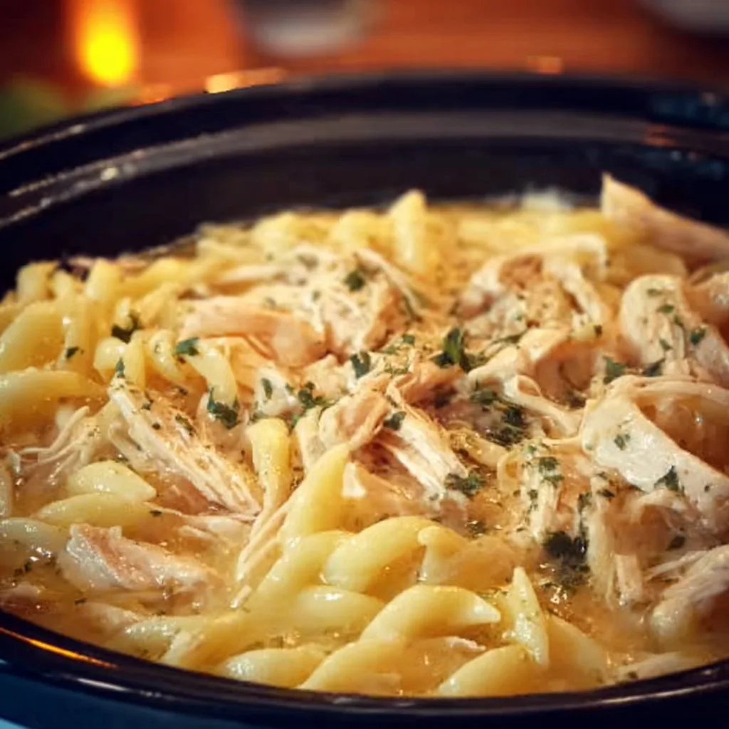 Chicken Noodles in Crock Pot 21 Chicken Noodles in Crock Pot