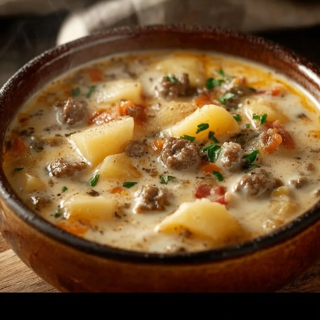 Crockpot Creamy Potato & Hamburger Soup 21 Crockpot Creamy Potato & Hamburger Soup