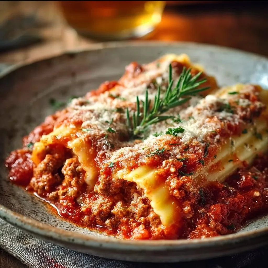 Savory Stuffed Manicotti with Flavor-Packed Meat Sauce 29 Savory Stuffed Manicotti with Flavor-Packed Meat Sauce
