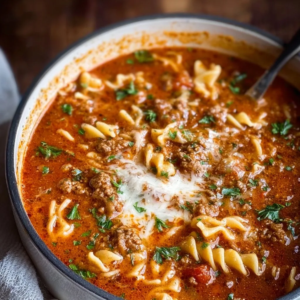 This easy lasagna soup recipe 25 This easy lasagna soup recipe is how you can enjoy lasagna without all the work. There's no layering, just an … | Turkey recipe, Easy recipe, Cooking recipes
