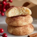 Freshly baked Cinnamon Cream Cheese Cookies with a sprinkle of cinnamon on top.