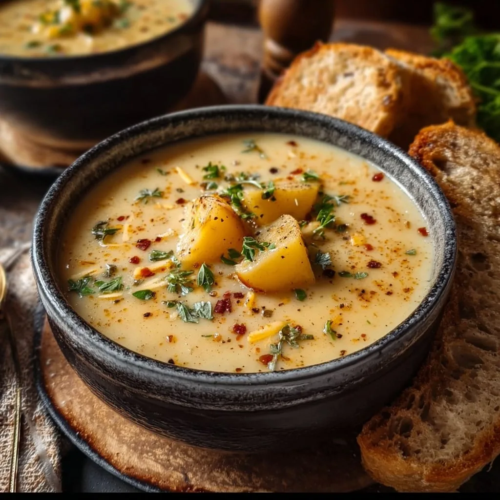 Hearty Cheddar Garlic Herb Potato Soup Recipe 24 Hearty Cheddar Garlic Herb Potato Soup Recipe