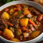 Delicious Crock Pot beef stew with tender meat and vegetables