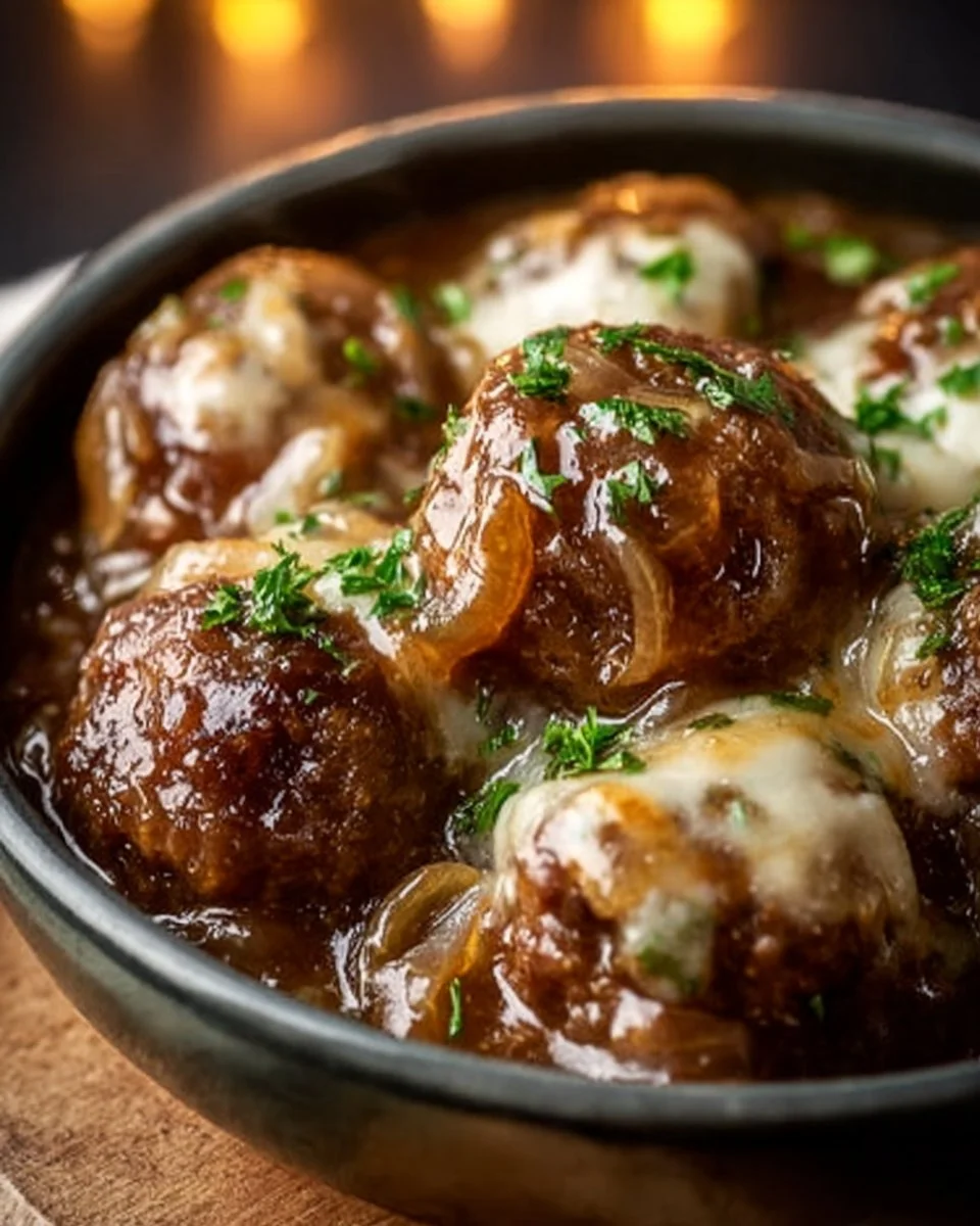 Crockpot French Onion Meatballs 22 Crockpot French Onion Meatballs