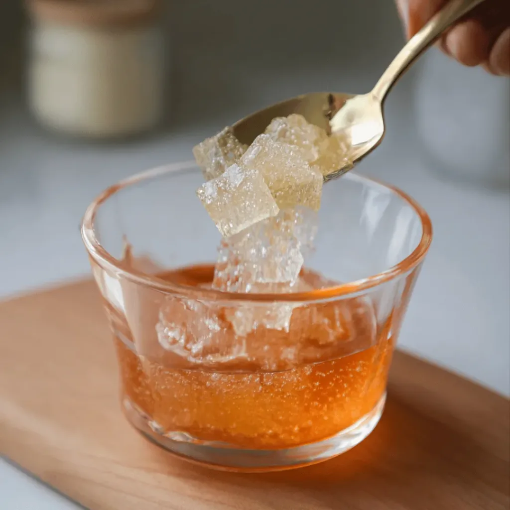 Jillian Michaels Gelatin Recipe Guide for Weight Loss 15 Mixing unflavored gelatin into warm water for Jillian Michaels gelatin recipe