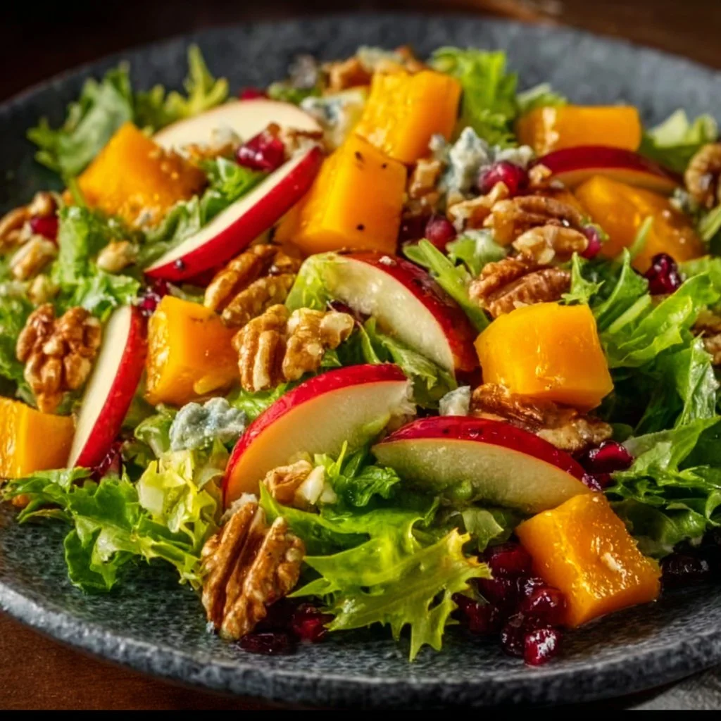 Autumn Salad with Maple Vinaigrette 5 Autumn Salad with Maple Vinaigrette featuring fresh seasonal ingredients