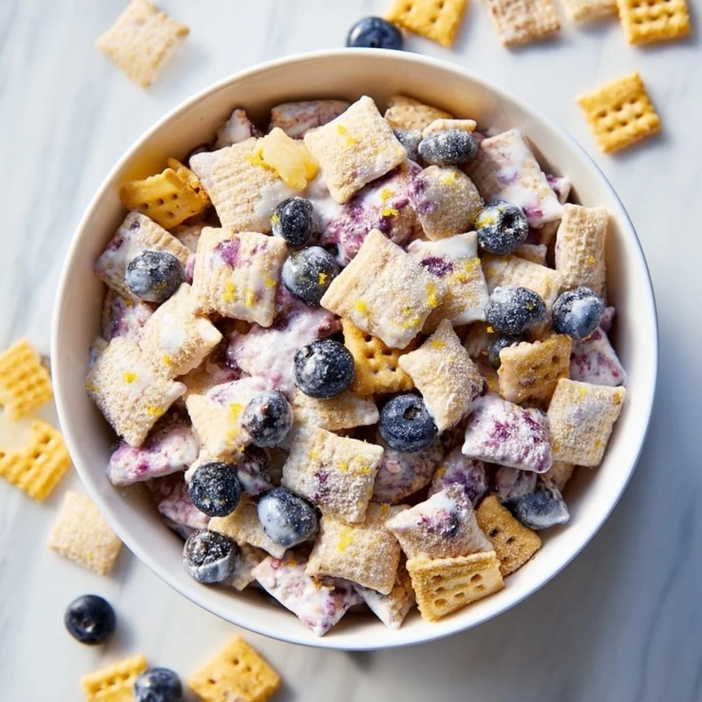 Blueberry Lemon Cheesecake Puppy Chow 20 Blueberry Lemon Cheesecake Puppy Chow