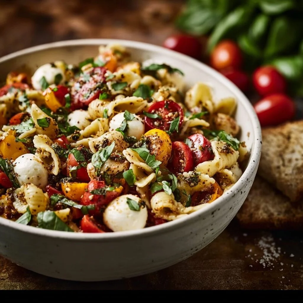 Bruschetta Pasta Salad With Mini Mozzarella Balls 19 Bruschetta Pasta Salad With Mini Mozzarella Balls
