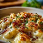 Delicious bowl of Crack Chicken Gnocchi, a creamy chicken and gnocchi dish