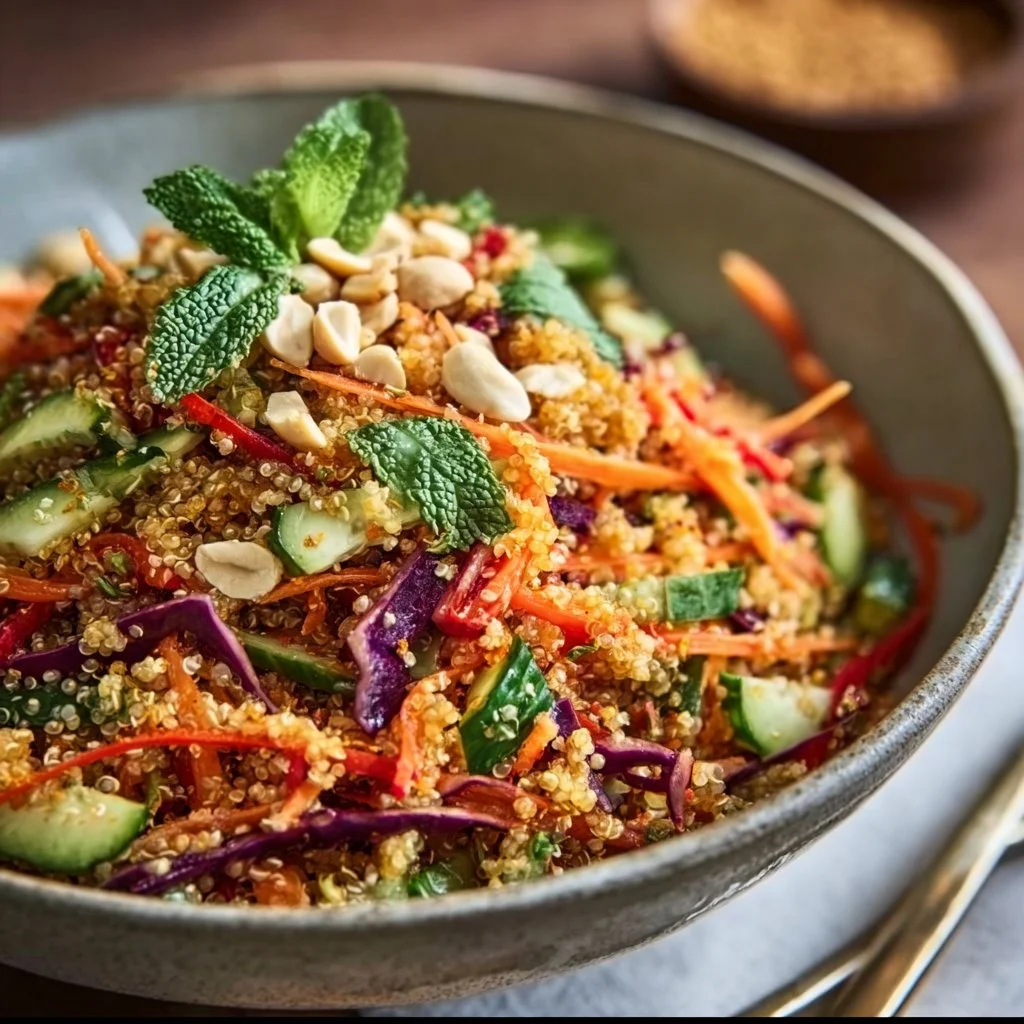 Crunchy Thai Quinoa Salad 22 Crunchy Thai Quinoa Salad with Peanut Dressing