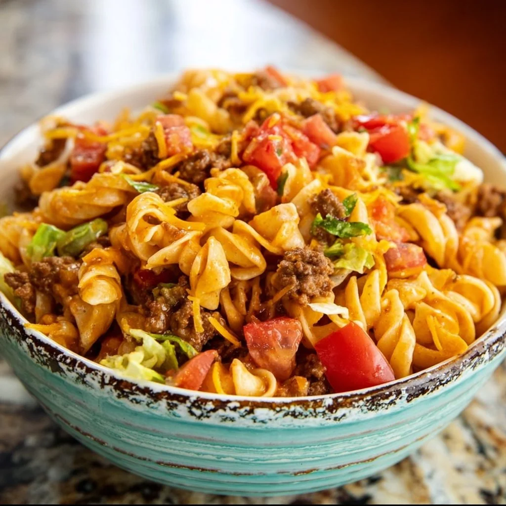 Easy Taco Pasta Salad Recipe