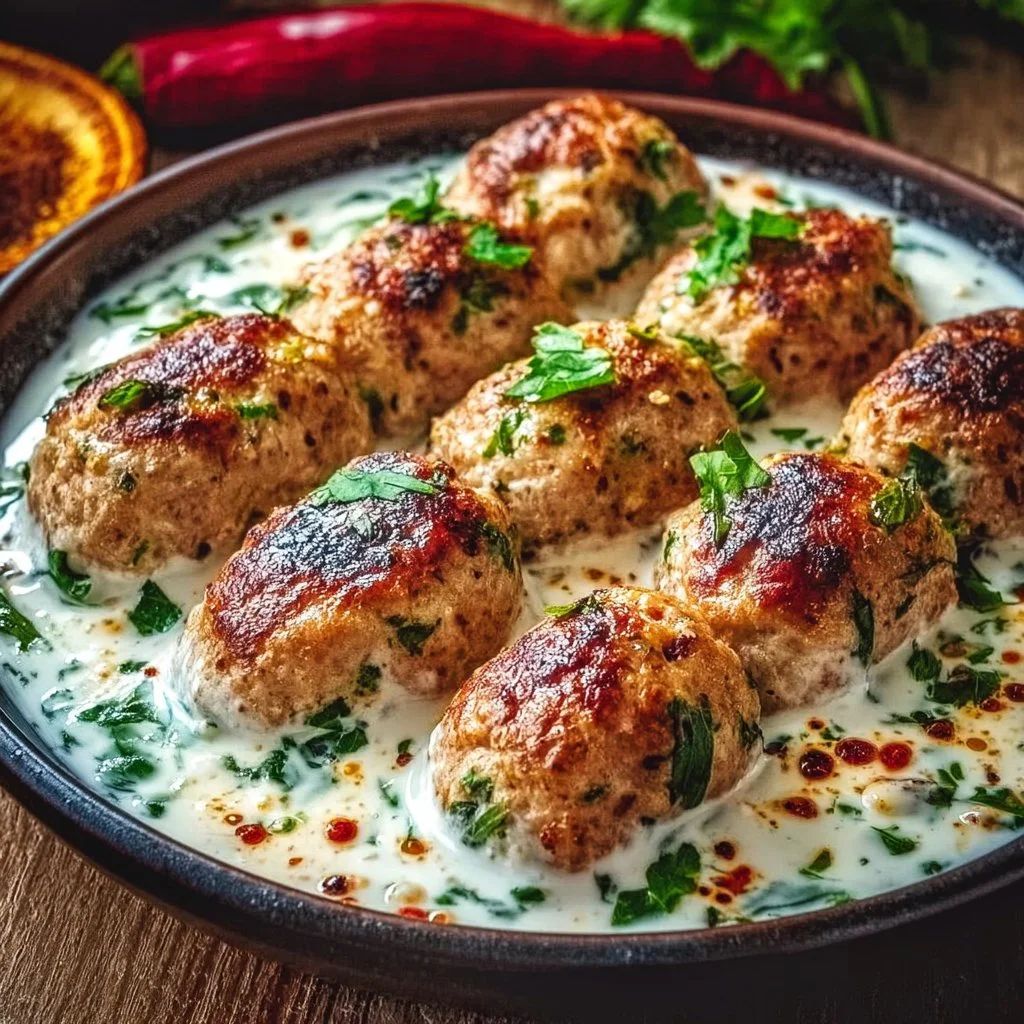 Juicy Chicken Kofta 28 Juicy Chicken Kofta with Garlic Yogurt Sauce for Flavor Lovers