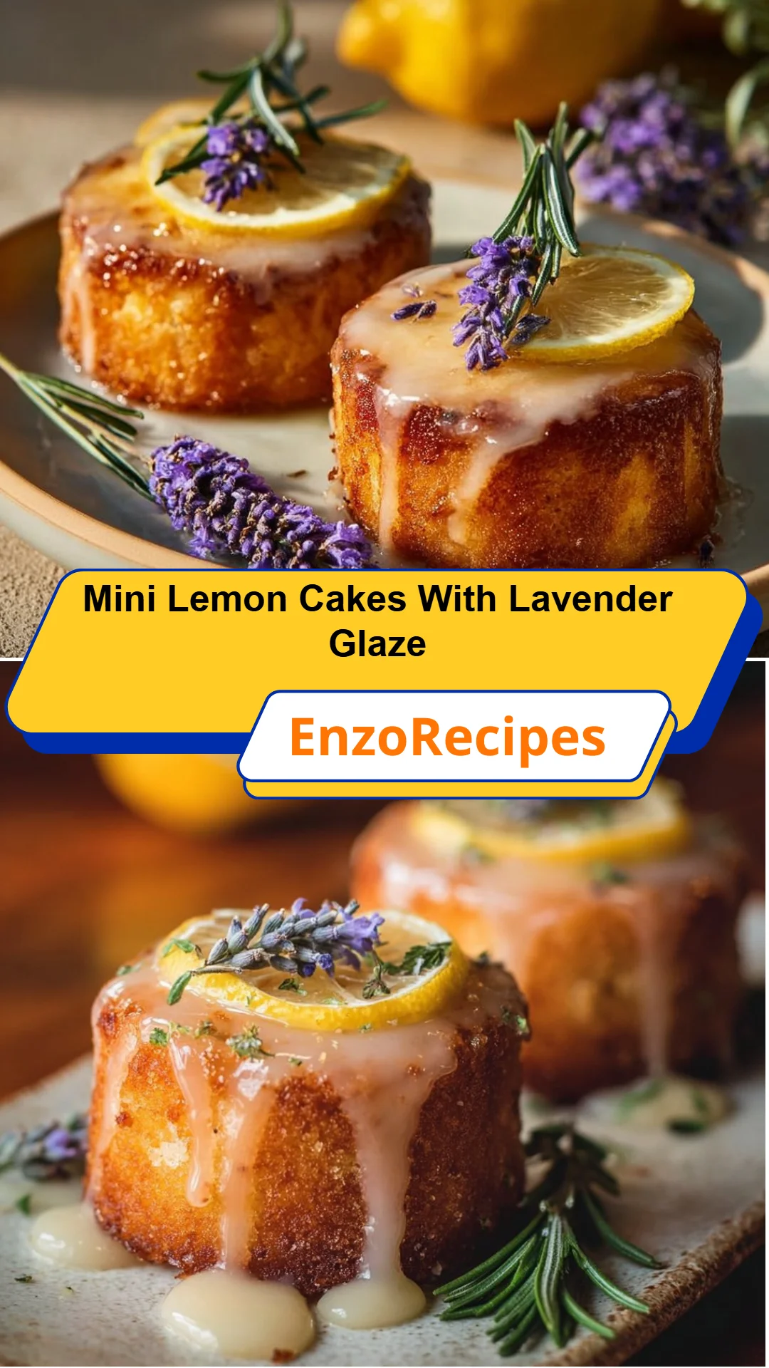 Mini Lemon Cakes With Lavender Glaze 34 Mini Lemon Cakes With Lavender Glaze