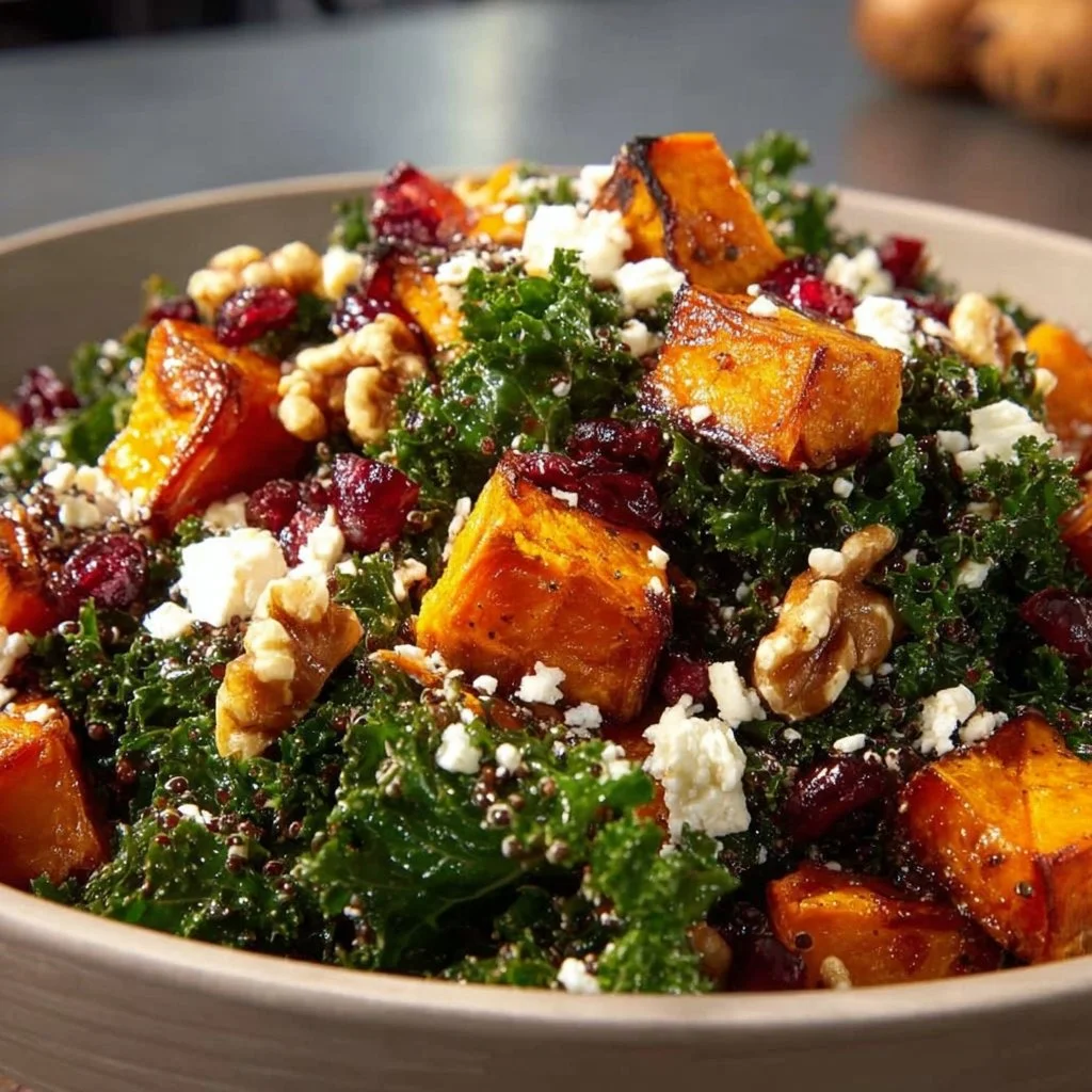 Roasted Sweet Potato Kale Salad 20 Roasted Sweet Potato Kale Salad